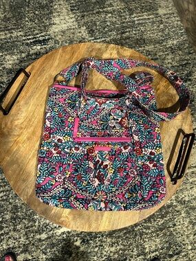 Vera Bradley  Pink Floral Quilted Crossbody Bag